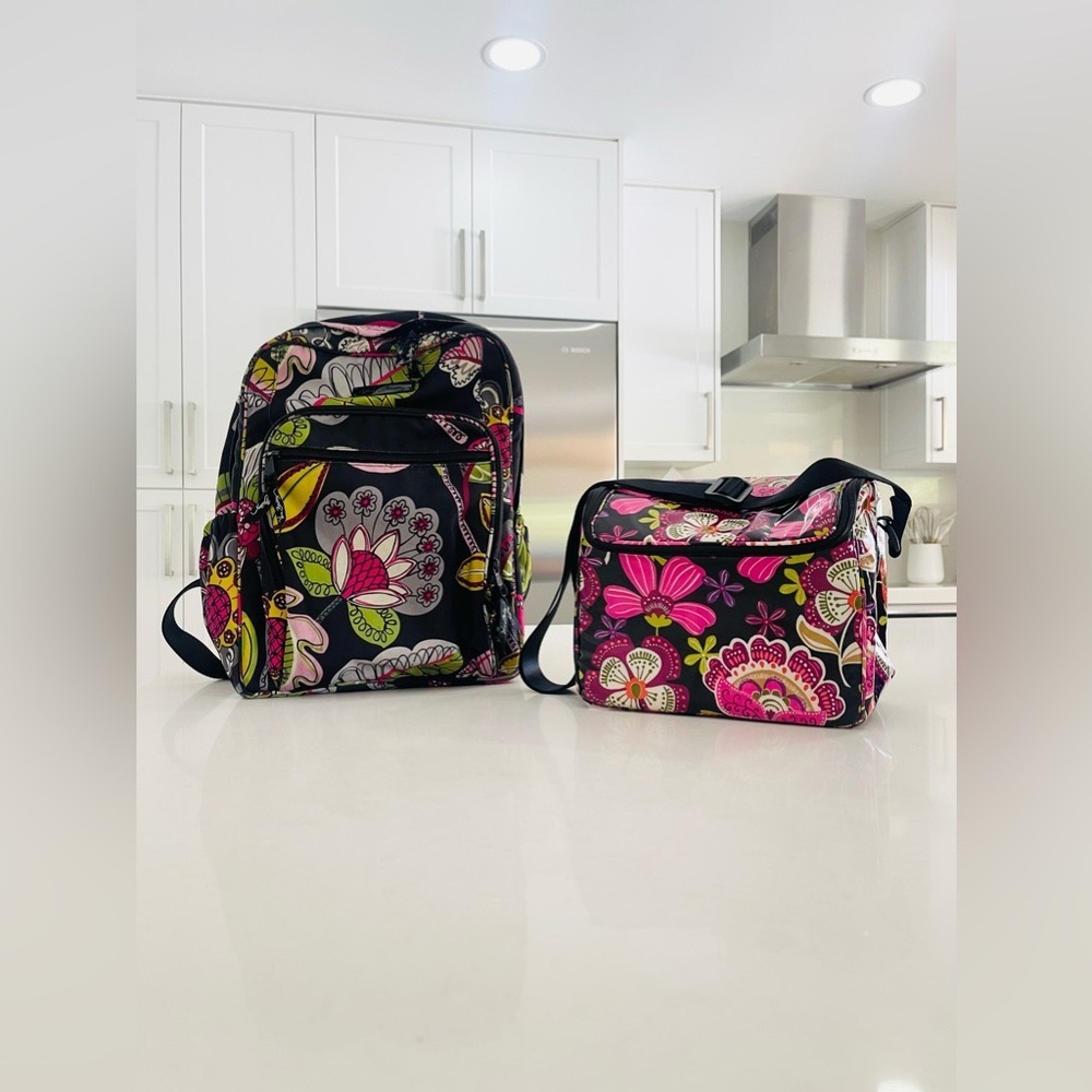 Vera Bradley Bookbag and Lunchbox Set